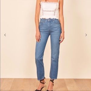 Reformation Cynthia High Rise Jeans Mykonos Wash